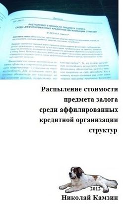Обложка книги "Распыление стоимости предмета залога среди аффилированных кредитной организации структур"