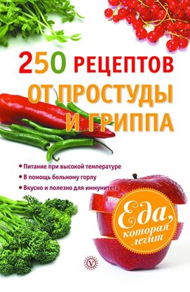 Обложка книги "250 рецептов от простуды и гриппа"