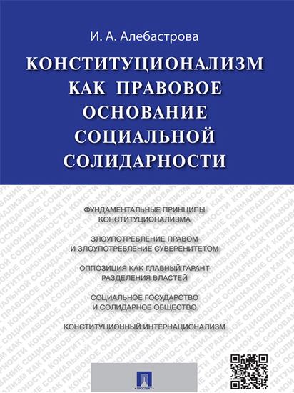 Обложка книги "Конституционализм как правовое основание социальной солидарности. Монография"
