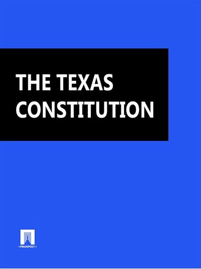 Обложка книги "THE TEXAS CONSTITUTION"