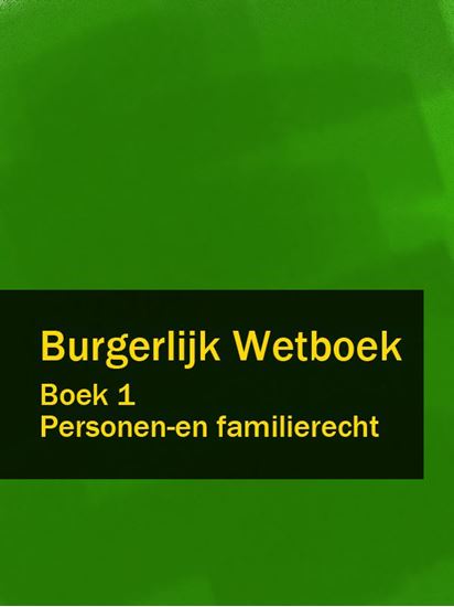 Обложка книги "Burgerlijk Wetboek boek 1"