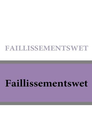 Обложка книги "Faillissementswet"