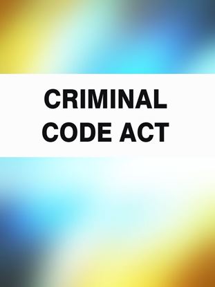 Обложка книги "Criminal Code Act"