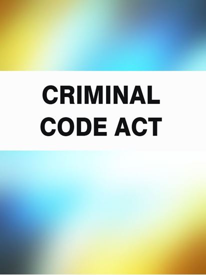 Обложка книги "Criminal Code Act"