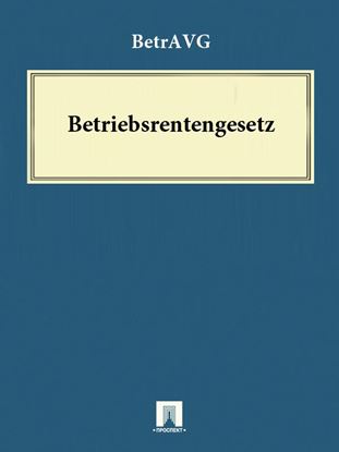 Обложка книги "Betriebsrentengesetz – BetrAVG"