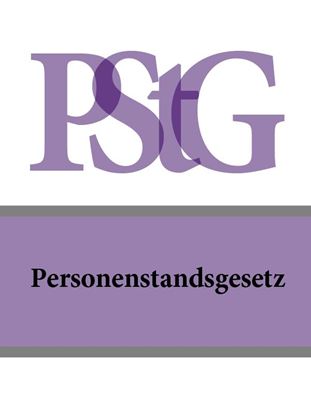 Обложка книги "Personenstandsgesetz – PStG"