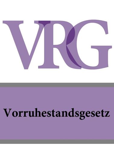 Обложка книги "Vorruhestandsgesetz – VRG"