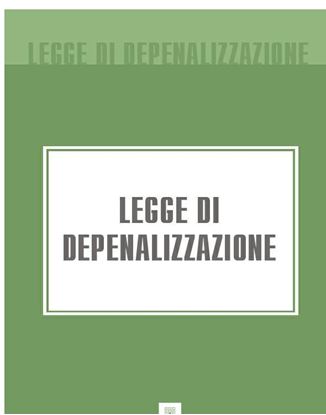 Обложка книги "Legge di Depenalizzazione"