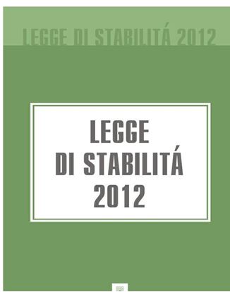 Обложка книги "Legge di stabilità 2012"