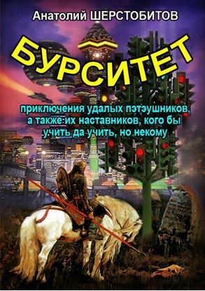 Обложка книги "Бурситет. Приключения удалых пэтэушников, а также их наставников, кого бы учить да учить, но некому"